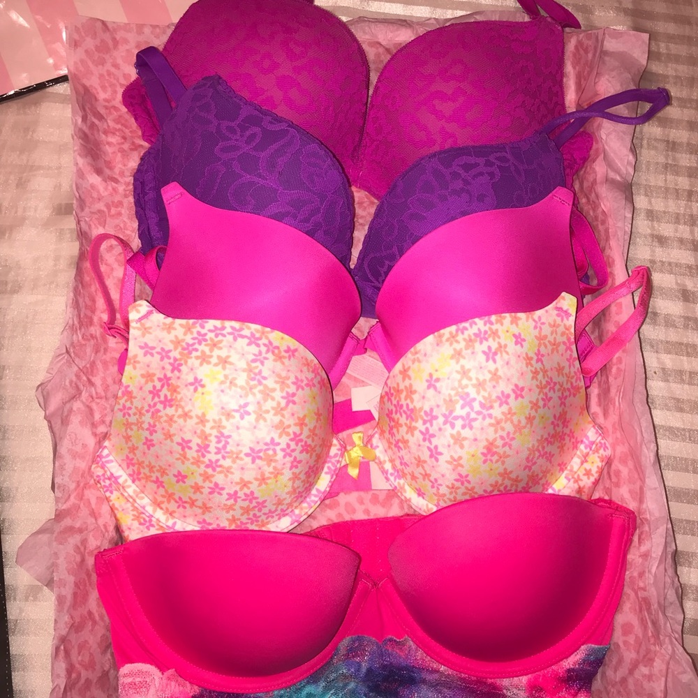 PINK VICTORIA’S SECRET 32C 34C 34B BRA BUNDLE
